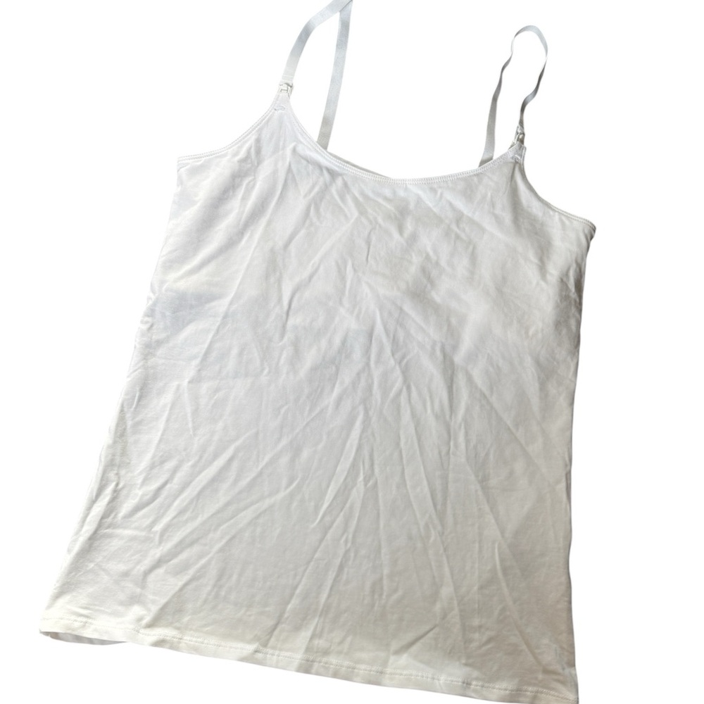 NWTS H&M White Women's Nursing Mama Camisole Bra Top, Sz M